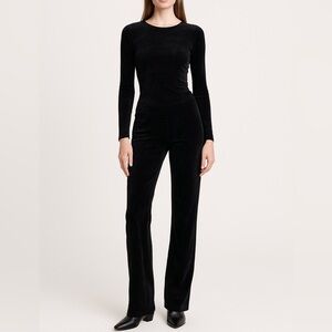 Velvety Deep Black Karen Scott Sport Petite Pants Retro Deadstock NWT